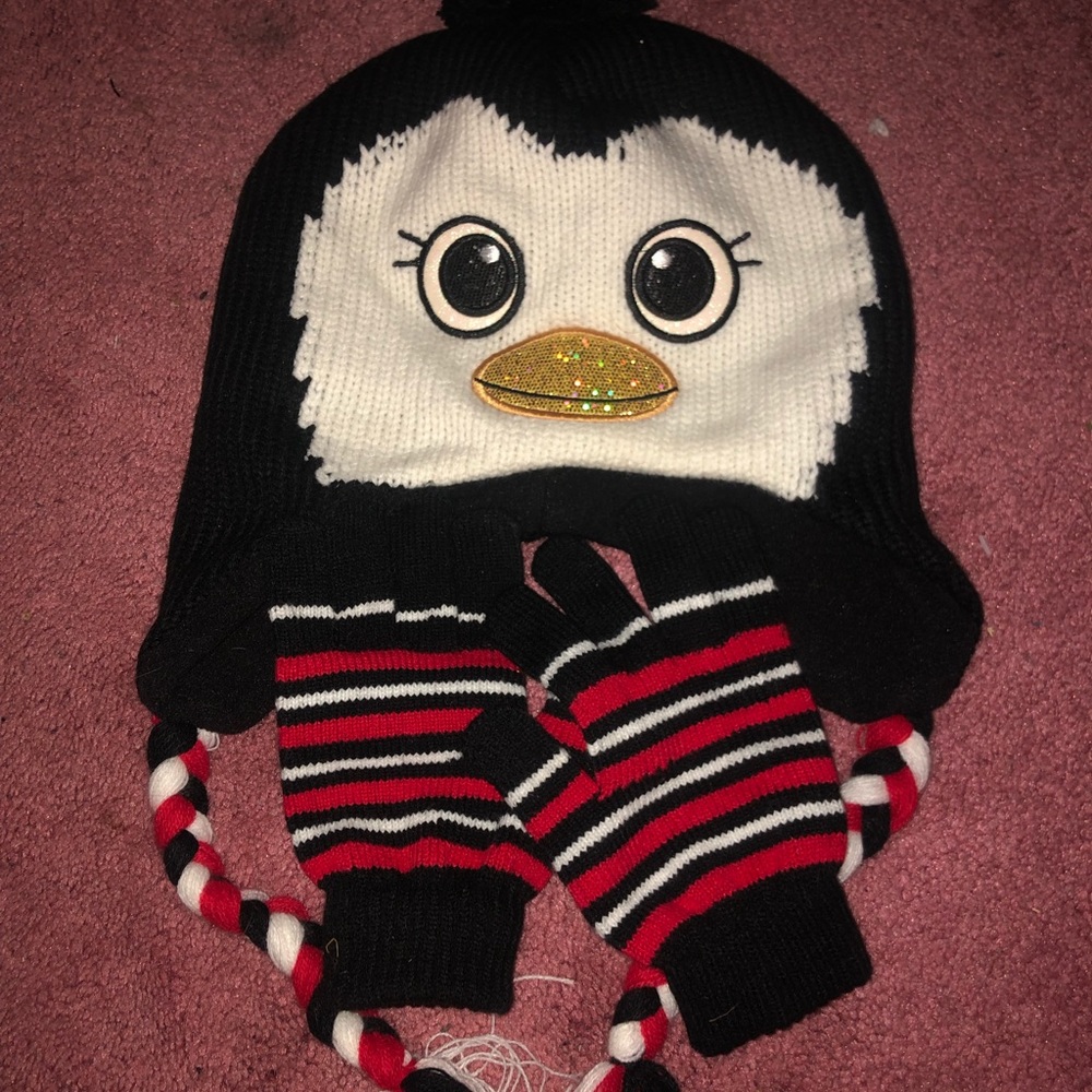 Penguin Hat and Glove Set